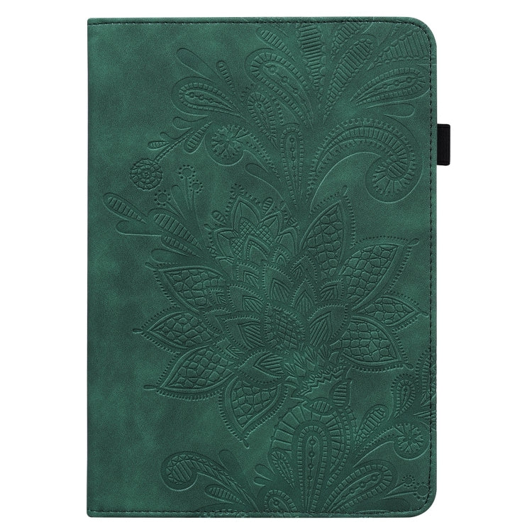 For Lenovo Tab M11 / Xiaoxin Pad 11 2024 Lace Flower Embossing Pattern Leather Tablet Case(Green)