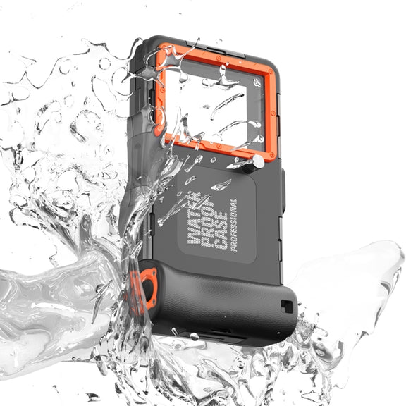 Diving Shell Gen2 Upgrade IP68 Water-resistant Phone Case(Black Orange)