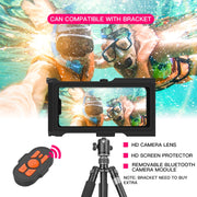 Diving Shell Gen3 Bluetooth Water-resistant Phone Case(Black Orange)