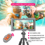 Diving Shell Gen3 Bluetooth Water-resistant Phone Case(Grey Orange)