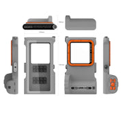 Diving Shell Gen3 Bluetooth Water-resistant Phone Case(Grey Orange)