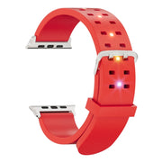 For Apple Watch Ultra 2 49mm Luminous Colorful Light Silicone Watch Band(Red)