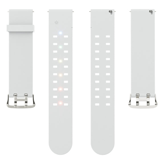 For Apple Watch Series 7 41mm Luminous Colorful Light Silicone Watch Band(Light Grey)
