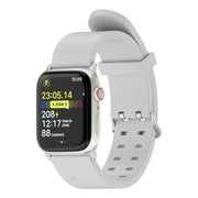 For Apple Watch Series 7 41mm Luminous Colorful Light Silicone Watch Band(Light Grey)