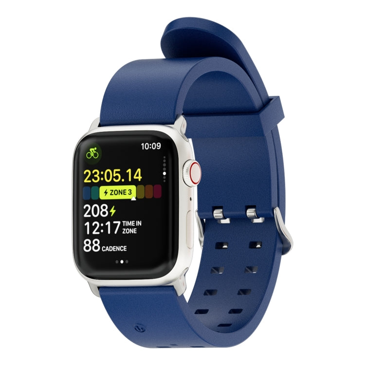 For Apple Watch SE 40mm Luminous Colorful Light Silicone Watch Band(Blue)