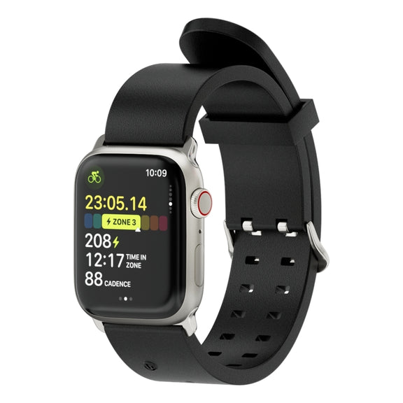 For Apple Watch Series 5 40mm Luminous Colorful Light Silicone Watch Band(Black)