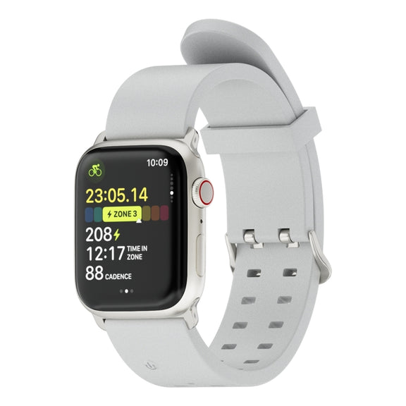For Apple Watch Series 2 42mm Luminous Colorful Light Silicone Watch Band(Light Grey)