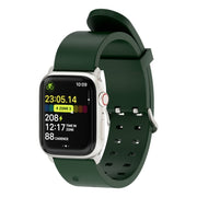 For Apple Watch 42mm Luminous Colorful Light Silicone Watch Band(Green)