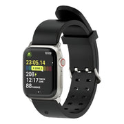 For Apple Watch 42mm Luminous Colorful Light Silicone Watch Band(Black)
