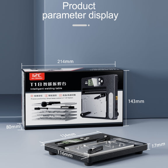 i2C T18 LCD Display PCB Motherboard Layered Desoldering Station With Universal Module, US Plug