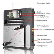 i2C T18 LCD Display PCB Motherboard Layered Desoldering Station For iPhone X-15 Pro Max with Glue Removal Module, US Plug