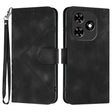 For Tecno Spark Go 2024 Line Pattern Skin Feel Leather Phone Case(Black) - Tecno Cases by PMC Jewellery | Online Shopping South Africa | PMC Jewellery | Buy Now Pay Later Mobicred