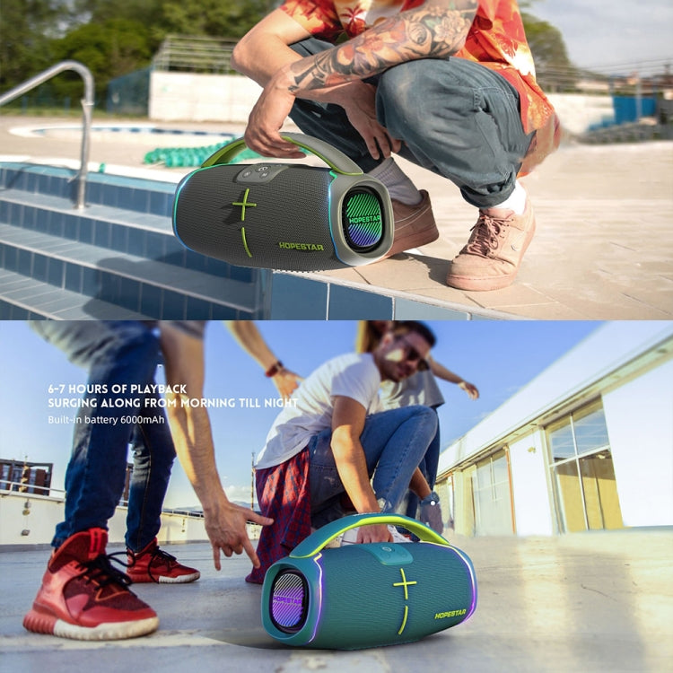 HOPESTAR H61 Outdoor IPX6 Water-resistant Portable 50W Surround Bluetooth Speaker(Navy Blue)