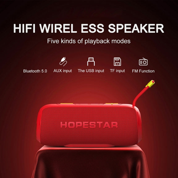 HOPESTAR P26 Outdoor Portable lPX6 Water-resistant Dazzling Bluetooth Speaker(Navy Blue)