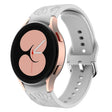 For Samsung Galaxy Watch 6 Butterfly Flower Embossed Silicone Watch Band(Light Grey) - Watch Bands by PMC TechLife | Online Shopping South Africa | PMC TechLife