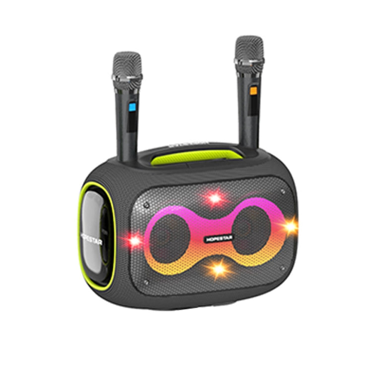 HOPESTAR Party Box 120W Karaoke Bluetooth Speaker with 2 Microphones(Grey)