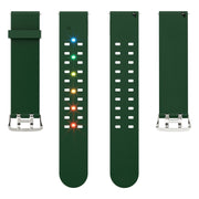 22mm Luminous Colorful Light Silicone Watch Band(Green)