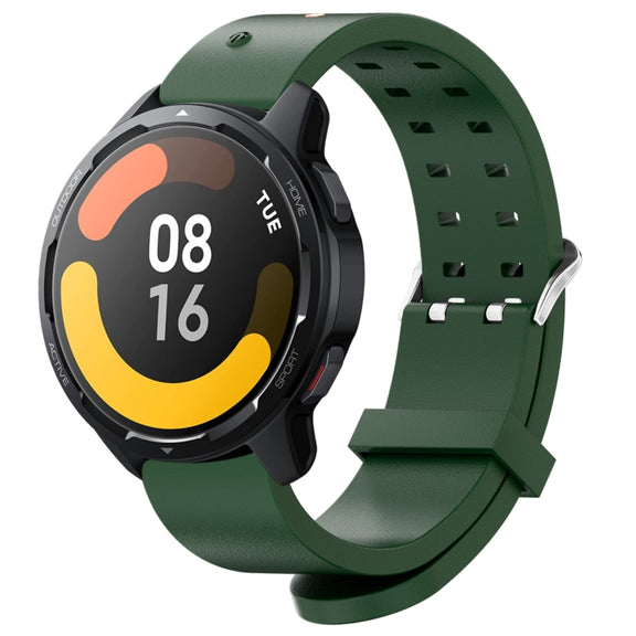 22mm Luminous Colorful Light Silicone Watch Band(Green)