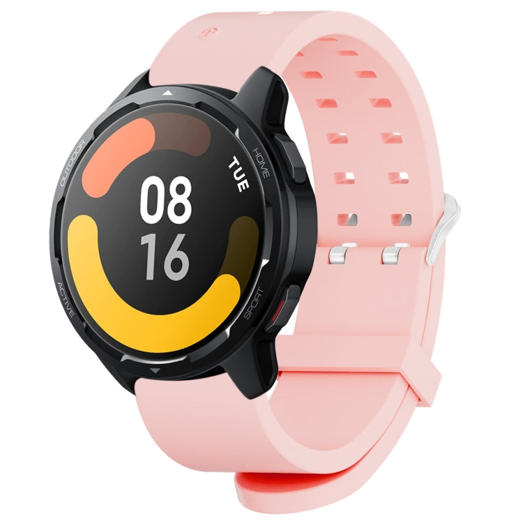 22mm Luminous Colorful Light Silicone Watch Band(Pink)