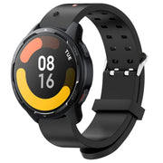 22mm Luminous Colorful Light Silicone Watch Band(Black)