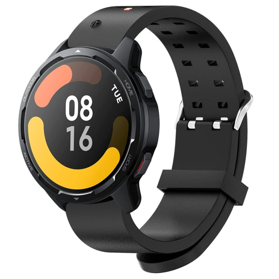 22mm Luminous Colorful Light Silicone Watch Band(Black)