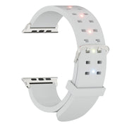 22mm Luminous Colorful Light Silicone Watch Band(Light Grey)