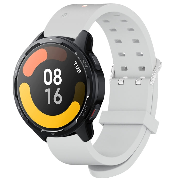 22mm Luminous Colorful Light Silicone Watch Band(Light Grey)