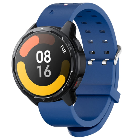 22mm Luminous Colorful Light Silicone Watch Band(Blue)