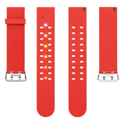 22mm Luminous Colorful Light Silicone Watch Band(Red)