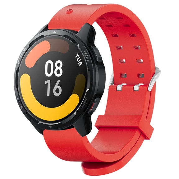 22mm Luminous Colorful Light Silicone Watch Band(Red)
