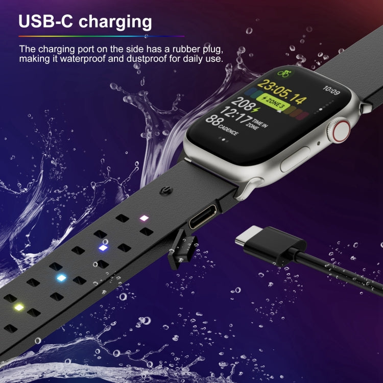22mm Luminous Colorful Light Silicone Watch Band(Green)