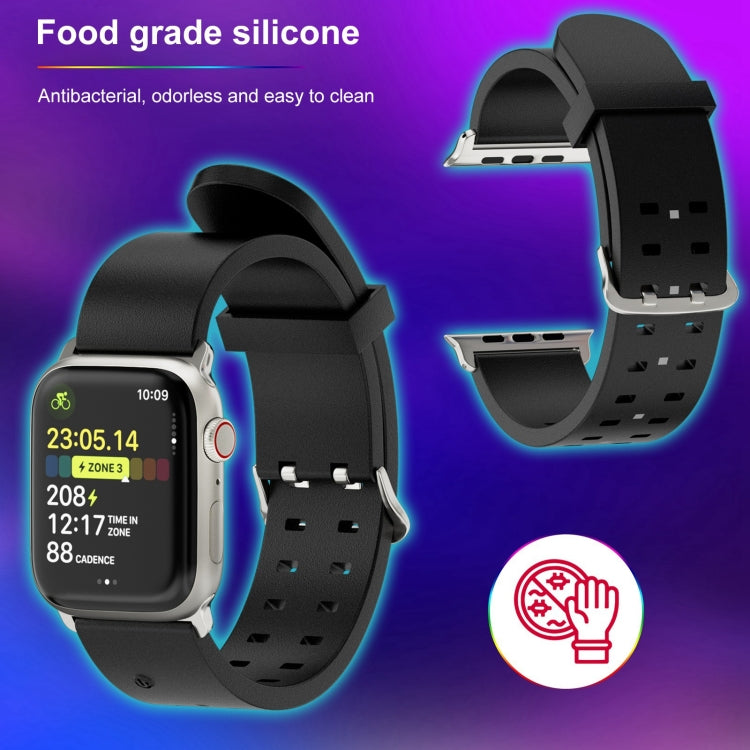 22mm Luminous Colorful Light Silicone Watch Band(Green)