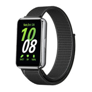 For Samsung Galaxy Fit 3 Woven Nylon Loop Watch Band(Black)