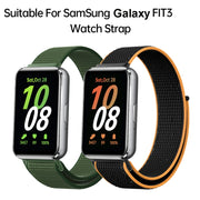 For Samsung Galaxy Fit 3 Woven Nylon Loop Watch Band(Army Green)