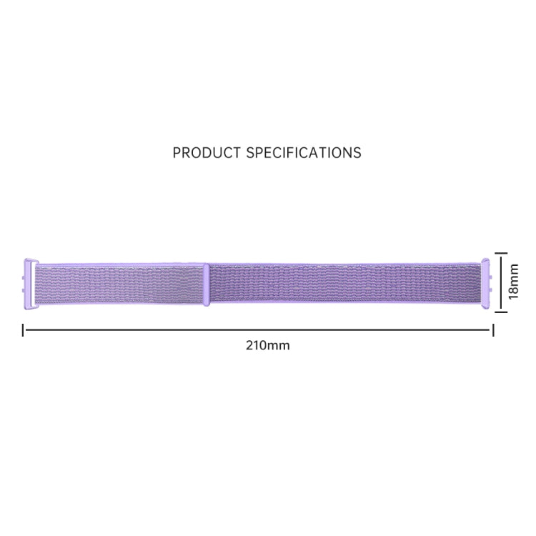 For Samsung Galaxy Fit 3 Woven Nylon Loop Watch Band(Grey White)