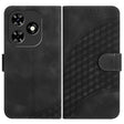 For Tecno Spark Go 2024 YX0060 Elephant Head Embossed Phone Leather Case with Lanyard(Black) - Tecno Cases by PMC Jewellery | Online Shopping South Africa | PMC Jewellery | Buy Now Pay Later Mobicred
