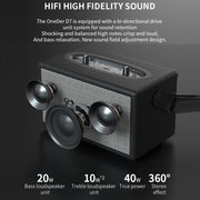 Oneder D7 Bluetooth Speaker Outdoor Karaoke Wireless Speakers With Two Mic(Black)