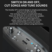 Oneder D7 Bluetooth Speaker Outdoor Karaoke Wireless Speakers With Two Mic(Black)