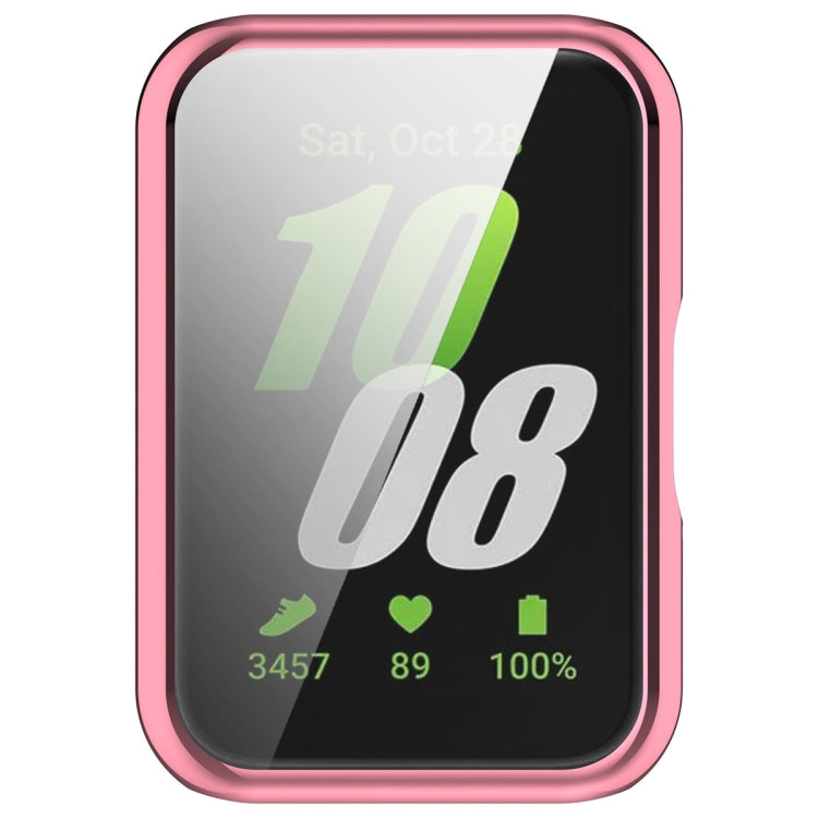For Samsung Galaxy Fit 3 Full Coverage TPU Electroplated Watch Protective Case(Pink)