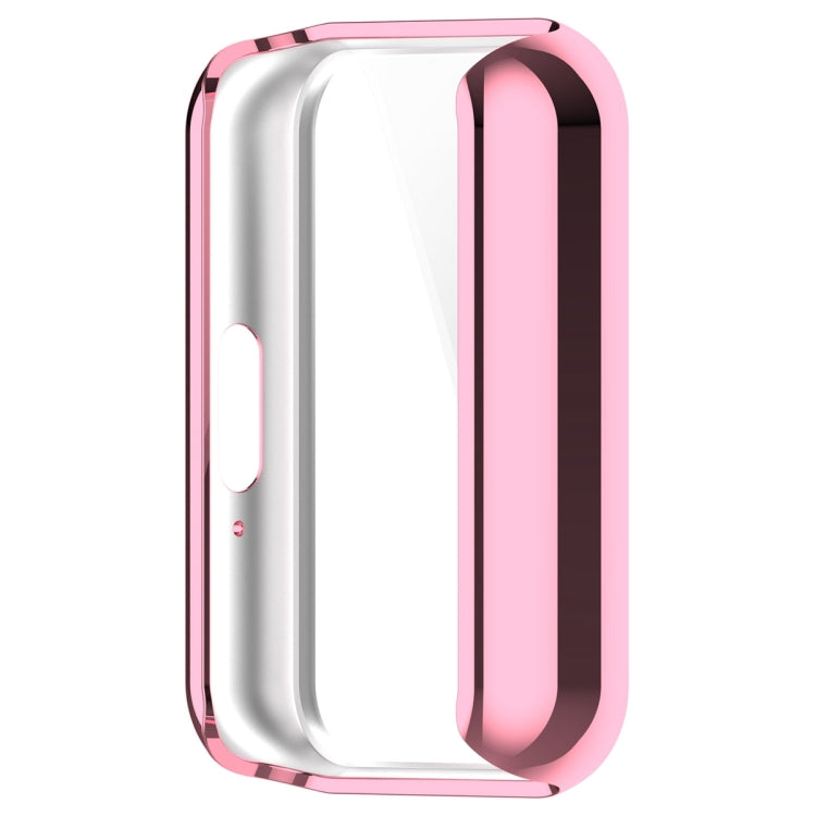 For Samsung Galaxy Fit 3 Full Coverage TPU Electroplated Watch Protective Case(Pink)