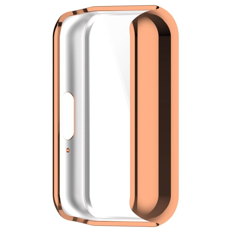 For Samsung Galaxy Fit 3 Full Coverage TPU Electroplated Watch Protective Case(Rose Gold)