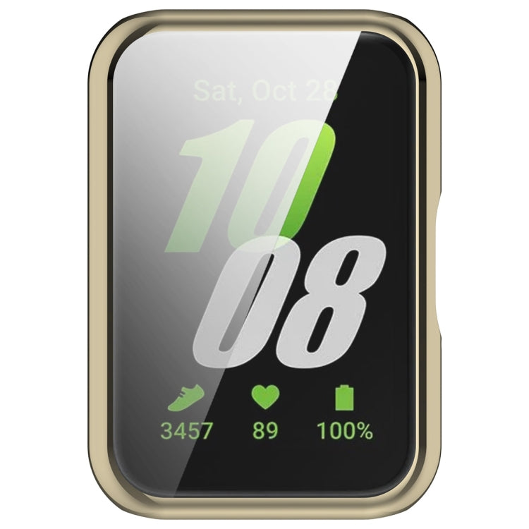 For Samsung Galaxy Fit 3 Full Coverage TPU Electroplated Watch Protective Case(Light Gold)