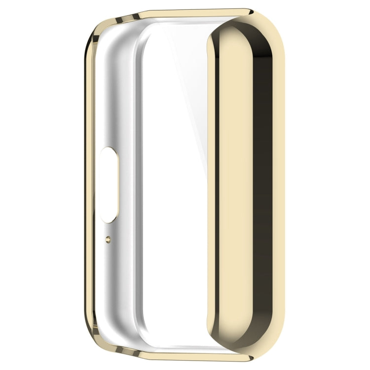 For Samsung Galaxy Fit 3 Full Coverage TPU Electroplated Watch Protective Case(Light Gold)