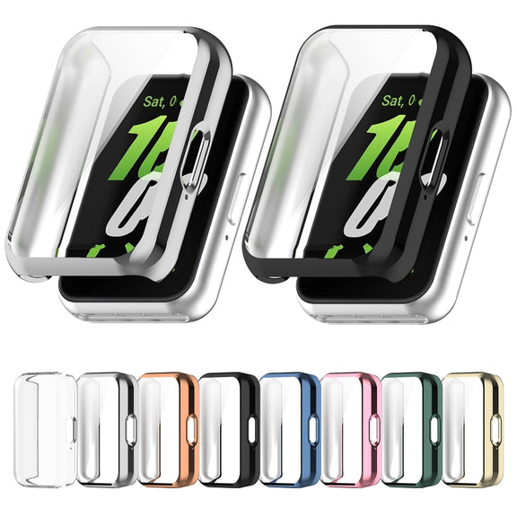For Samsung Galaxy Fit 3 Full Coverage TPU Electroplated Watch Protective Case(Silver)
