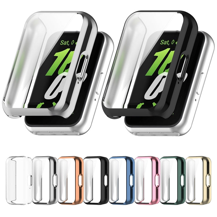 For Samsung Galaxy Fit 3 Full Coverage TPU Electroplated Watch Protective Case(Blue)