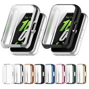 For Samsung Galaxy Fit 3 Full Coverage TPU Electroplated Watch Protective Case(Blue)