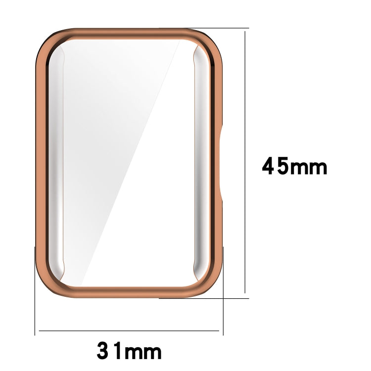 For Samsung Galaxy Fit 3 Full Coverage TPU Electroplated Watch Protective Case(Transparent White)