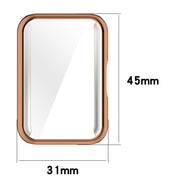 For Samsung Galaxy Fit 3 Full Coverage TPU Electroplated Watch Protective Case(Light Gold)