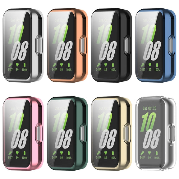 For Samsung Galaxy Fit 3 Full Coverage TPU Electroplated Watch Protective Case(Silver)