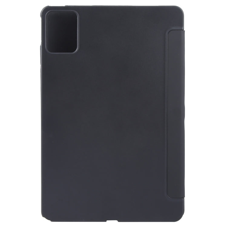 For Lenovo Tab M11/ Xiaoxin Pad 11 2024 Tri-fold Silicone Leather Tablet Case(Black)